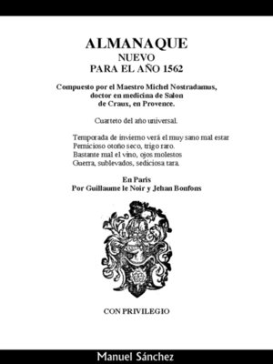 cover image of Almanaque nuevo para 1562﻿ de Nostradamus